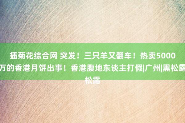 插菊花综合网 突发！三只羊又翻车！热卖5000万的香港月饼出事！香港腹地东谈主打假|广州|黑松露